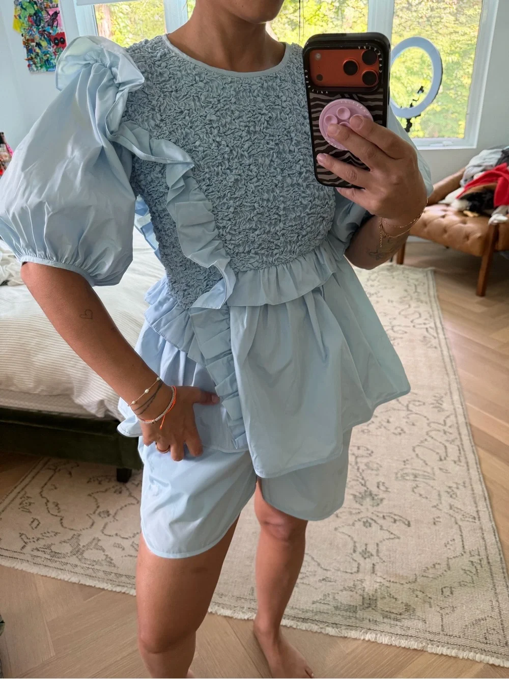 CECILIE BAHNSEN
Ruched-Bodice Puff-Sleeve Blouse - Picture 2 of 6